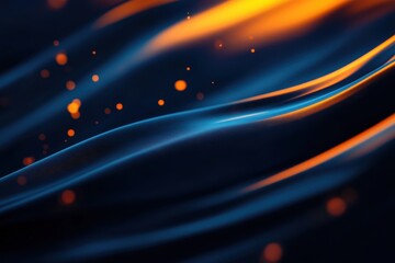 Fototapete - Colorful abstract waves with light reflections and sparks creating a dynamic visual effect