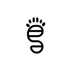 Poster - Foot silhouette projects energy outline style plain backdrop
