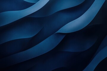 Poster - Swirling blue waves creating smooth textures in deep ocean hues