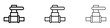 © Vince - Valve icons for web site, mobile application. Logo illustration.