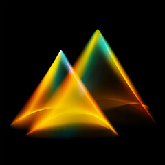 Poster - Abstract Pyramids of Light Vector illustration.