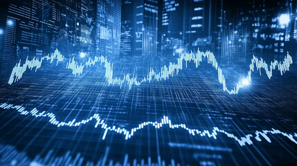 Poster - Stock market analysis chart financial data investment trading graph business economy growth technology