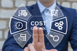 © wladimir1804 - Cost and quality control, business strategy and project management concept. Business person using virtual touch screen push inscription: COST CONTROL. Cost reduction and effective business.