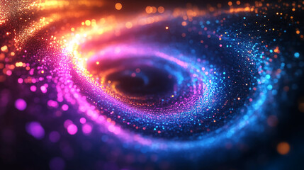 Poster - Galaxy nebula space cosmic swirl abstract background wallpaper desktop hd colorful vibrant universe art 4k