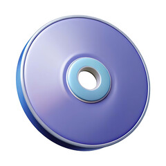 Fototapete - Abstract purple and blue disc shape isolated on transparent background