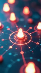 Poster - A cluster of lamps on a table