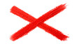 © Eamin - Red x mark brush stroke painted cross symbol error reject cancel wrong on transparent background