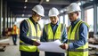 © Jaya - Construction workers review blueprints