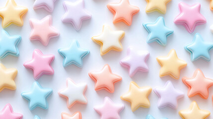Poster - Pastel star candy background aesthetic wallpaper sweet treat confectionery delicious sugary colorful stars