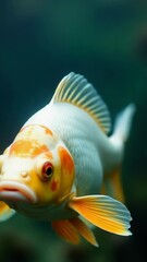 Poster - A close-up view of a fish swimming in its tank