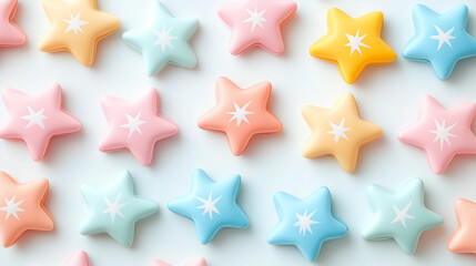 Poster - Pastel star background cute star pattern colorful star design star wallpaper star art star texture stars