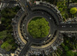 © A Beautiful World - Aerial top down view of The Circus in Bath, England UK