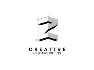 Poster - Letter Z architect logo, and construction logo design
