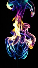 Wall Mural - a colorful flame with a rainbow of colors