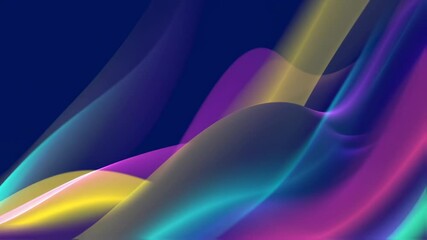 Poster - Colorful waves in motion create a vibrant and eye catching abstract background