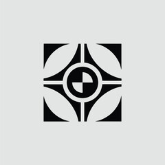 Poster - Abstract geometric design with symmetrical elements suitable for various applications