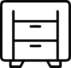 Poster - Black cabinet silhouette icon design with transparency suitable for various applications