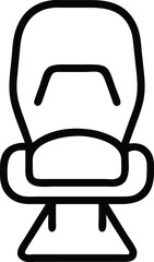 Poster - Black silhouette chair icon simple design for interior decoration and vector graphics
