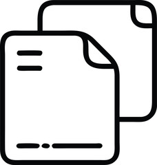 Poster - Black silhouette document outline icon with transparency for digital design elements