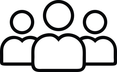 Poster - Black silhouette of a group of people or friends with transparency