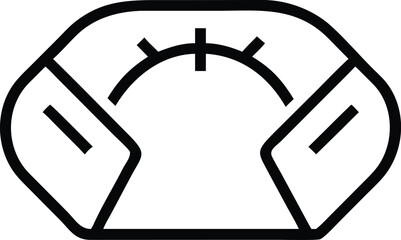 Poster - Black silhouette of an asset outline icon with transparent background for design