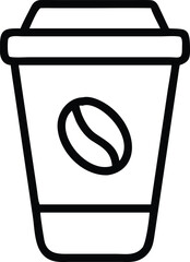 Poster - Coffee cup silhouette icon representing beverages drink and morning rituals