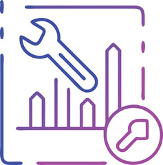 Poster - Data analysis and process optimization icon, perfect for digital business graphics