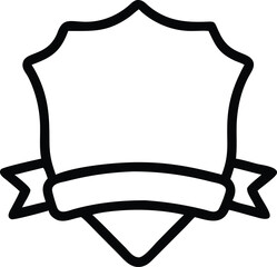 Poster - Detailed black badge icon outline with transparency on a white background design