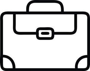 Poster - Minimalist briefcase silhouette icon with transparent design suitable for business applications