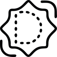 Poster - Minimalist defi outline icon in black representing decentralized finance concept