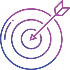 Poster - Target icon with arrow in gradient colors suitable for success and goals