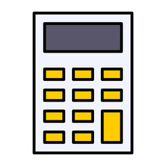 Poster - Calculator Device Icon for Math, Accounting, Finance, and Business Calculations - Modern Flat Vector Design for Education and Budgeting