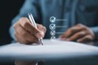 © oksa_studio - Businessman using pen, completing checklist on document, highlighting quality control and service excellence through digitalization