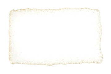 Leinwandbilder - Aged Paper Frame with Textured Edges on Black Background for Creative Design Projects and Mockups