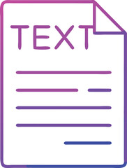 Fototapete - Abstract document icon with gradiant outline suitable for digital communications