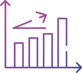 Poster - Abstract graph and arrows illustration representing growth trend and progress