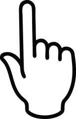 Fototapete - Black pointer finger click icon silhouette design with transparent background