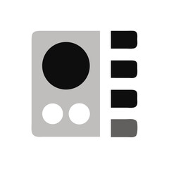 Poster - Professional grey abstract icon design element with transparent background