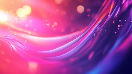 Abstract fluid shapes in vibrant pinks, purples, and blues with bokeh