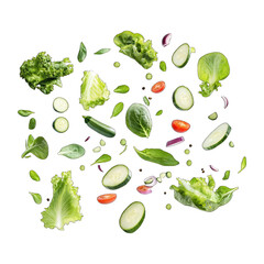 Poster - Colorful, vibrant mix of sliced vegetables