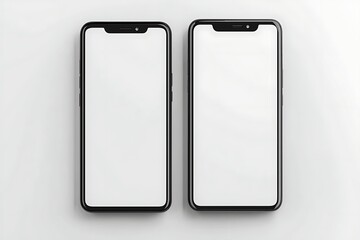 Two Phones on White Background