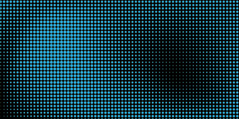Poster - Dots halftone black blue color pattern gradient texture with technology digital background. Dots pop art comics with summer background. vectors