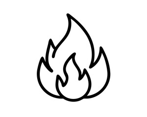 Fire Icon Vector Set in Flat and Line Style

