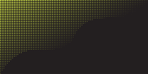 Fototapete - abstract green halftones background on black background. eps 10