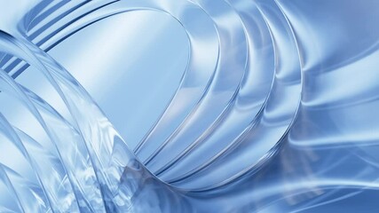 Poster - Abstract multi-layered glass curve background, 3d rendering.