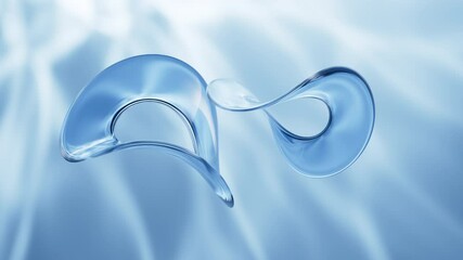 Poster - Abstract multi-layered glass curve background, 3d rendering.