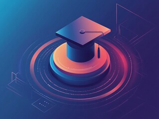 ai-driven academic innovation futuristic design digital environment graduate education abstract view