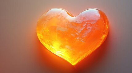 glowing heart shape object.