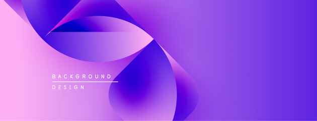 Leinwandbilder - Abstract purple background. Smooth gradients create flowing shapes, modern design elements. Text reads background design.