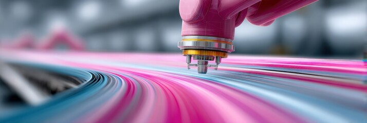 Aufkleber - Advanced robotic arm assembling solar panel components in a high-tech sustainable manufacturing facility for clean energy production and industry innovation
